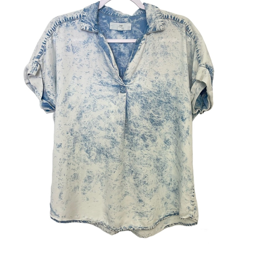 Thread + Supply Chambray Shirt- Acid Wash Blue- Size Medium